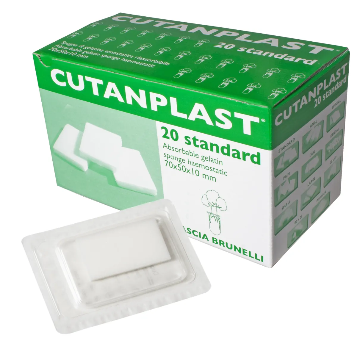 Cutanplast – hemostatický želatinový materiál